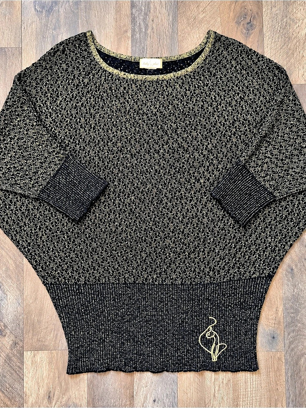 baby phat Black Logo Knit Sweater